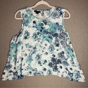 Metaphor size large Blue White Green tank top sleeveless top
